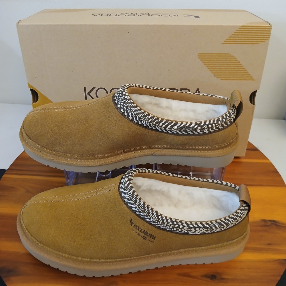 Koolaburra By UGG Burree Slippers Mens 8 Chestnut Brown Suede Slippers‎ 1159690